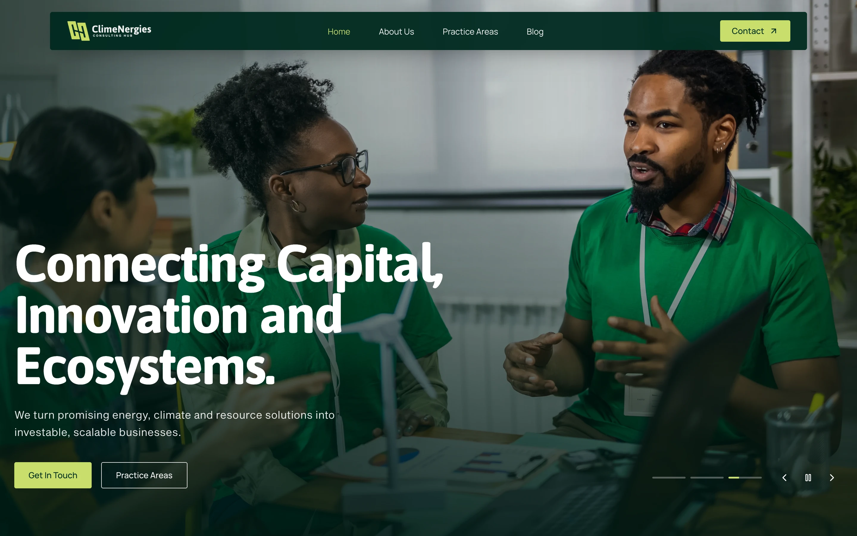Climenergies Consulting homepage