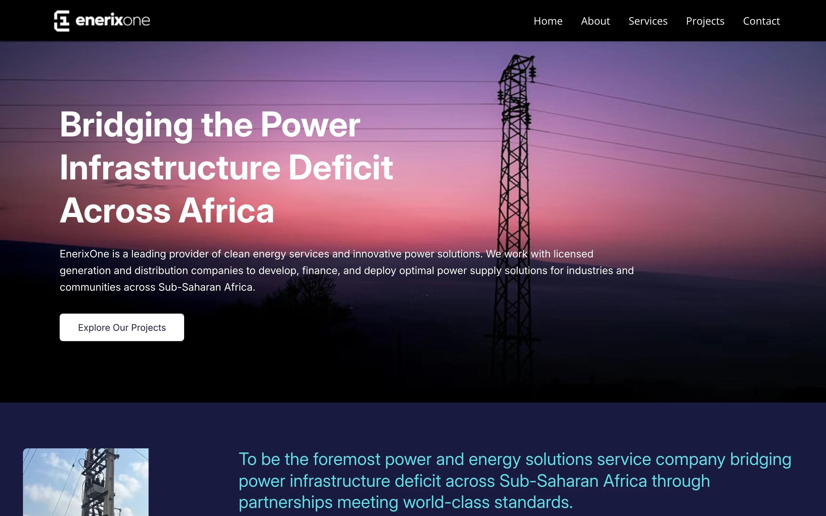 Enerixone homepage