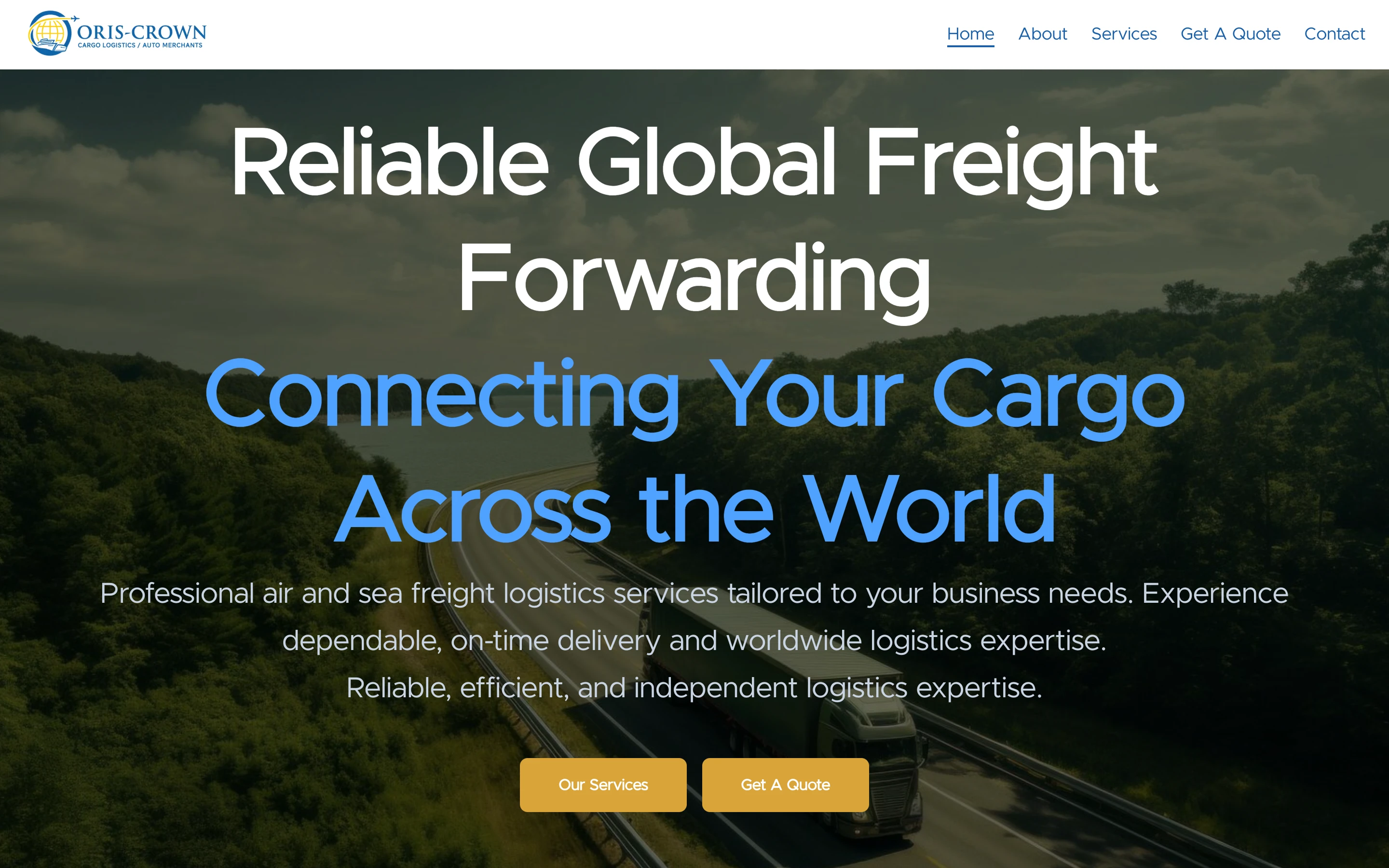 Oris Logistics homepage